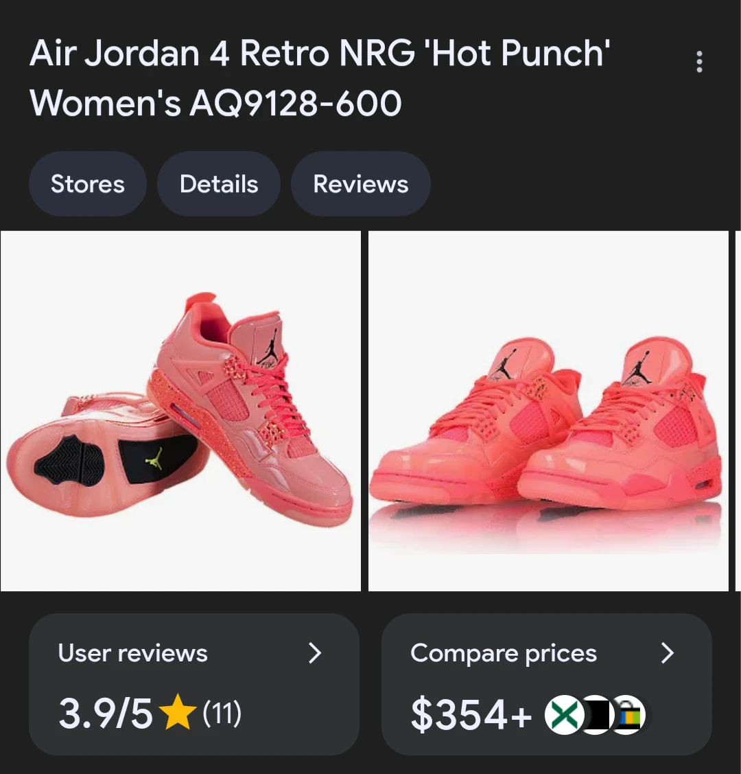 Air Jordan 4 Retro DS " Hot Punch" - WOMEN'S SIZE 8 - photo 2