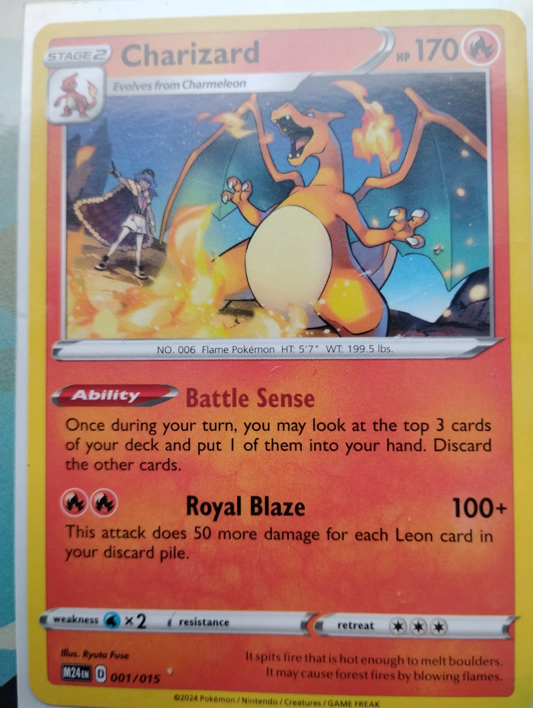 Charizard Pokemon Trading Card 001/015 - photo 3