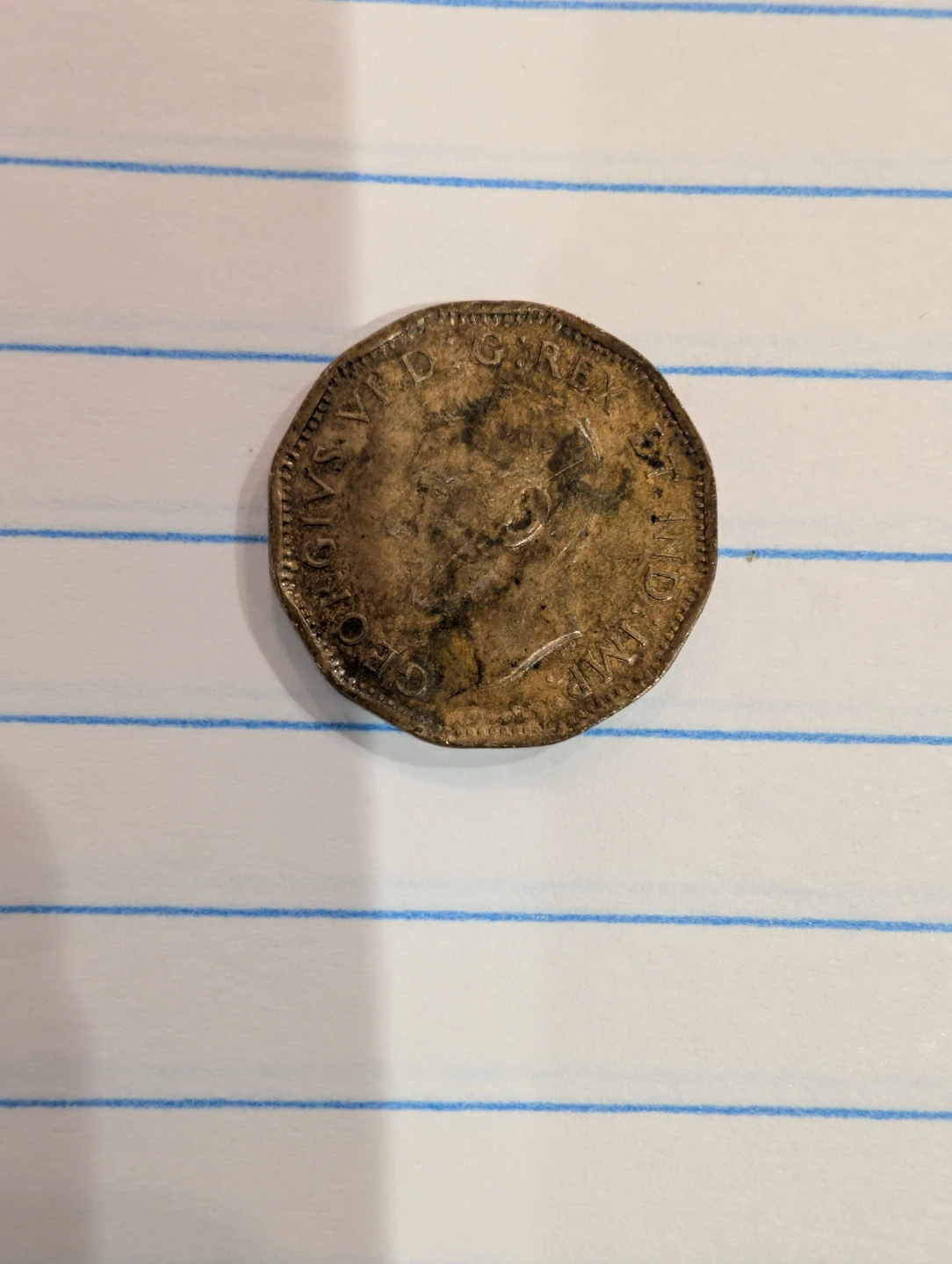 1943 Canadian 5 - Cent Coins Is a 12 Sided Wartime Piece - photo 2