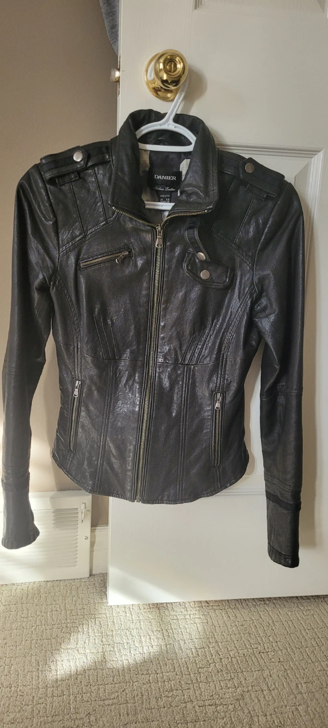 Danier Italian Leather Jacket - 2XS