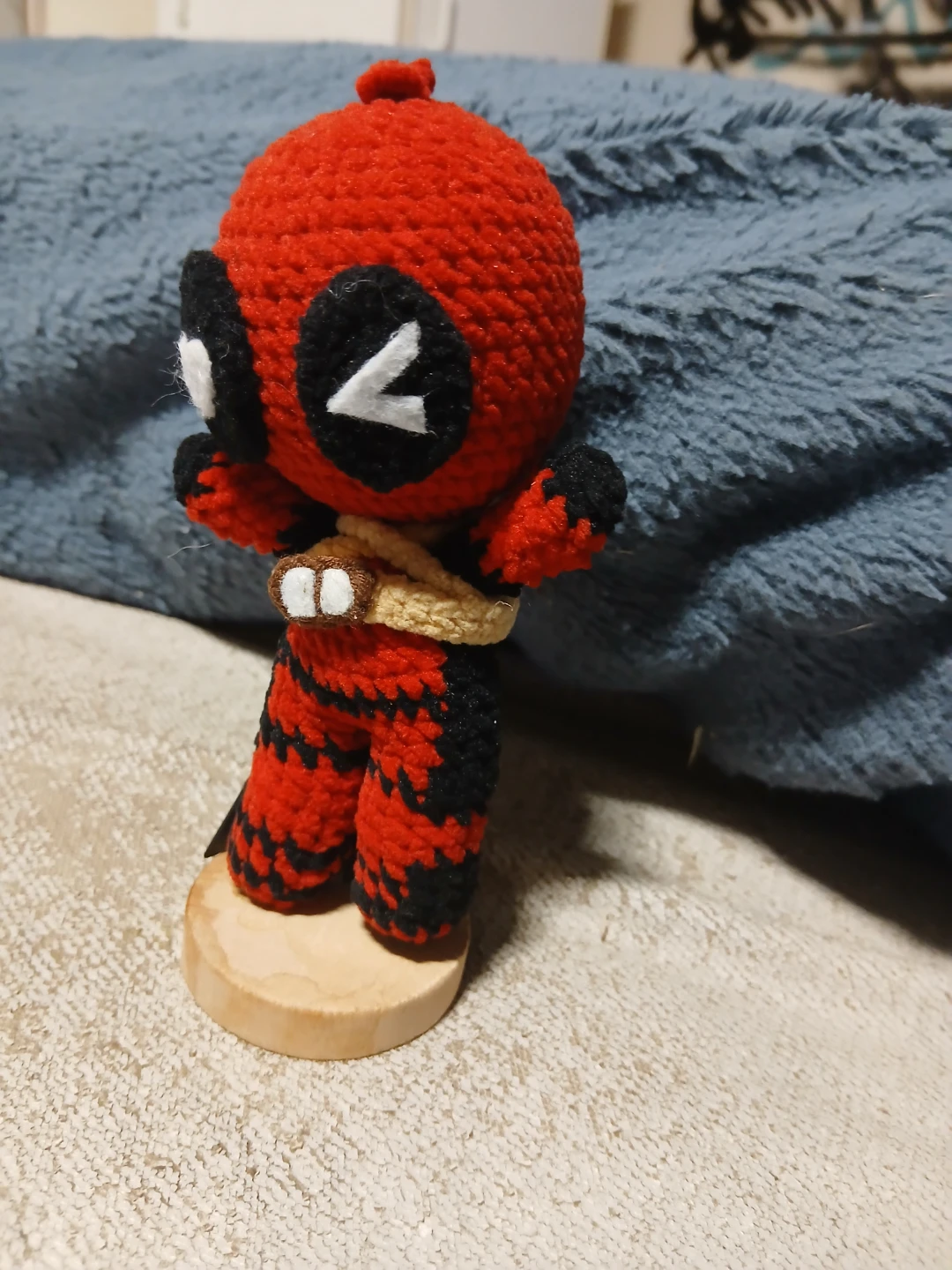 Handmade Deadpool Crochet Doll