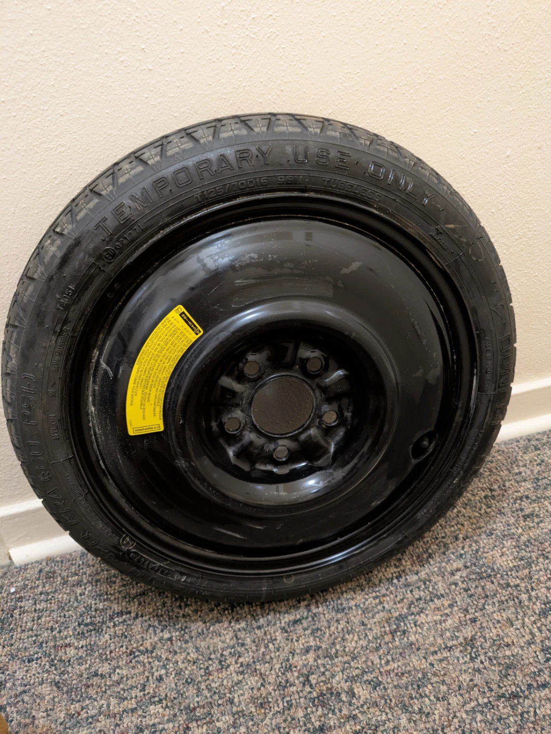 Dunlop T125/70D16 Temporary Spare Tire - photo 2