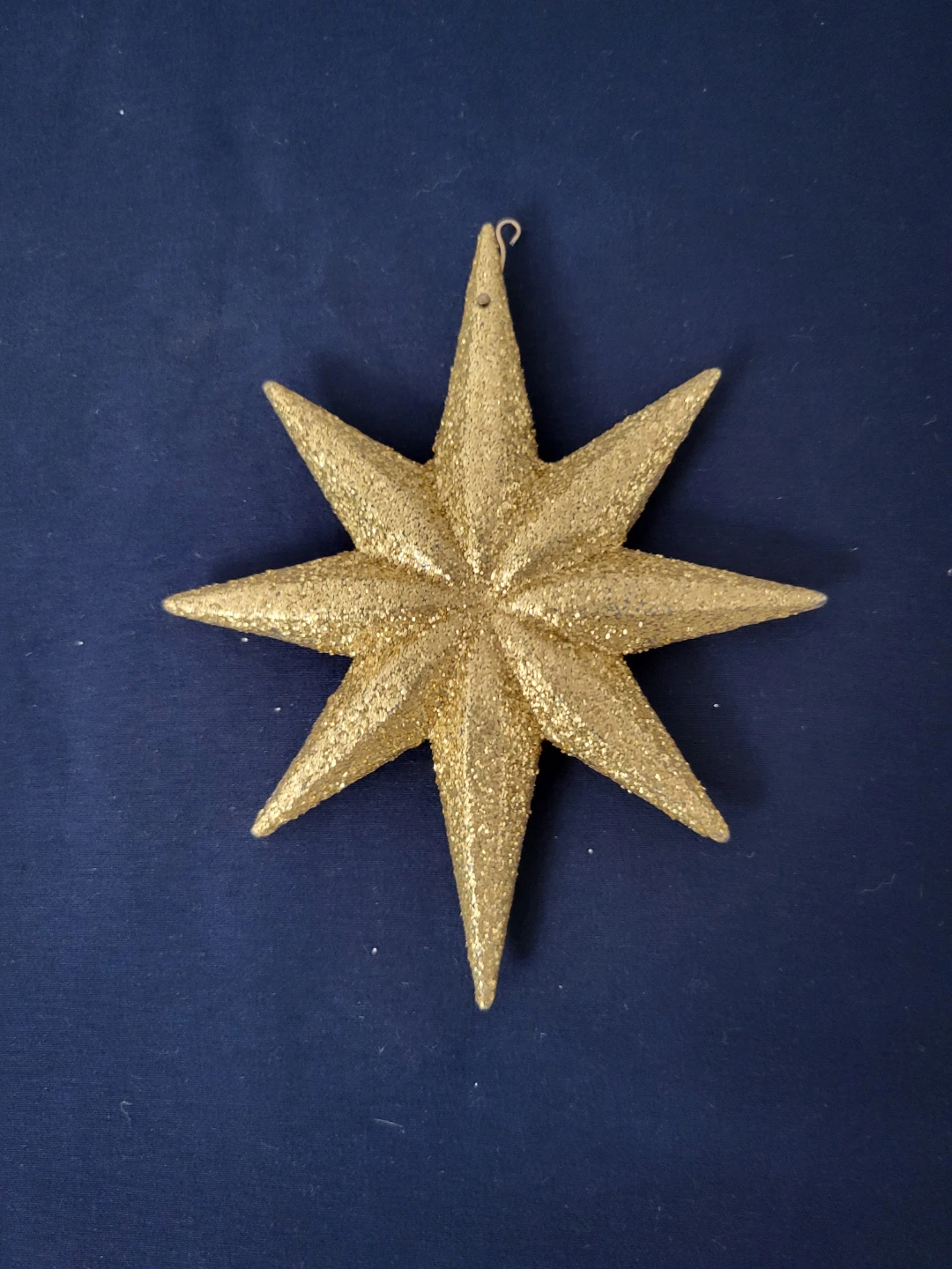 Gold Glitter Star Ornament - 14 pieces