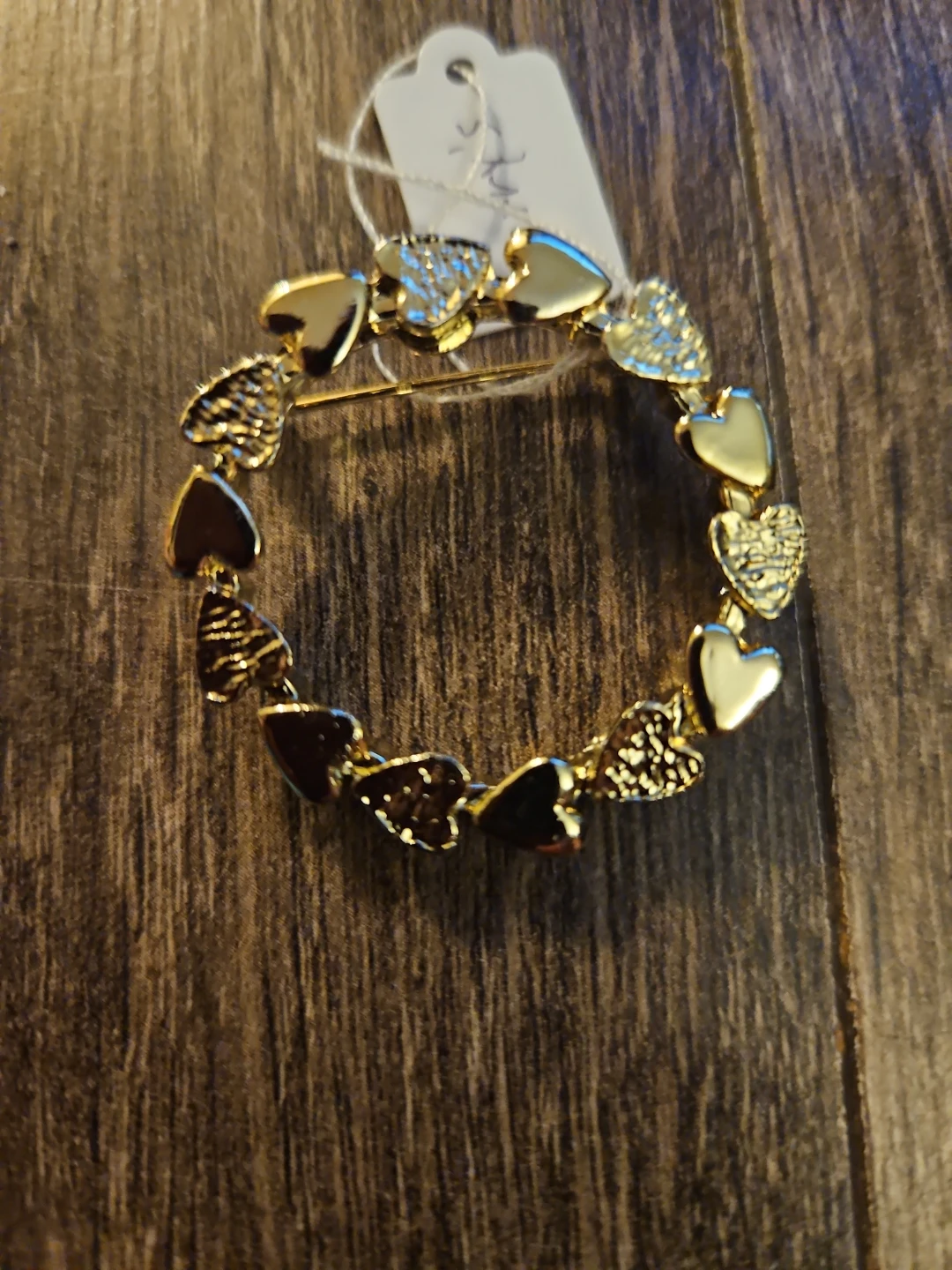 Gold-Tone Heart Wreath Brooch  GERRY