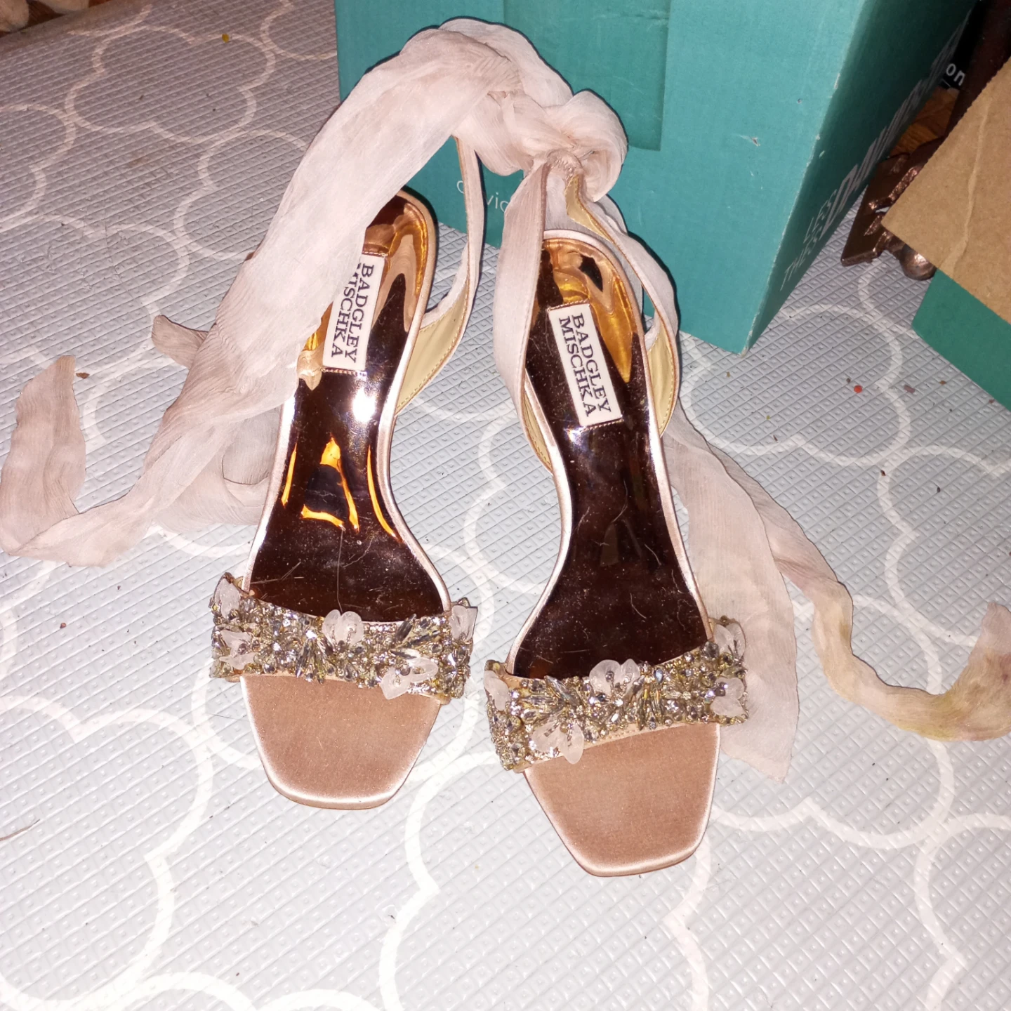Badgley Mischka embellished heels