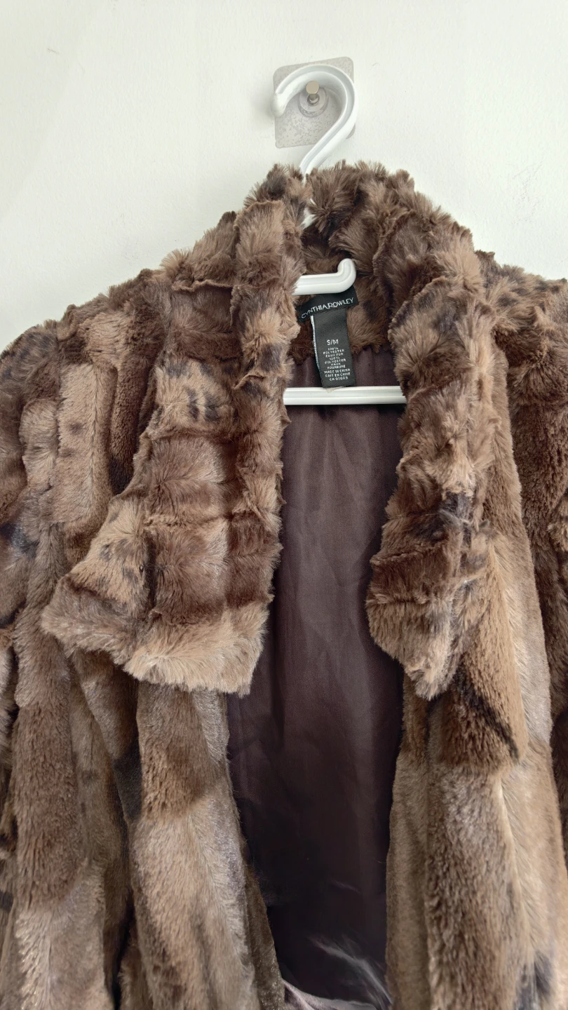 Cynthia Rowley Brown Faux Fur Jacket - photo 3