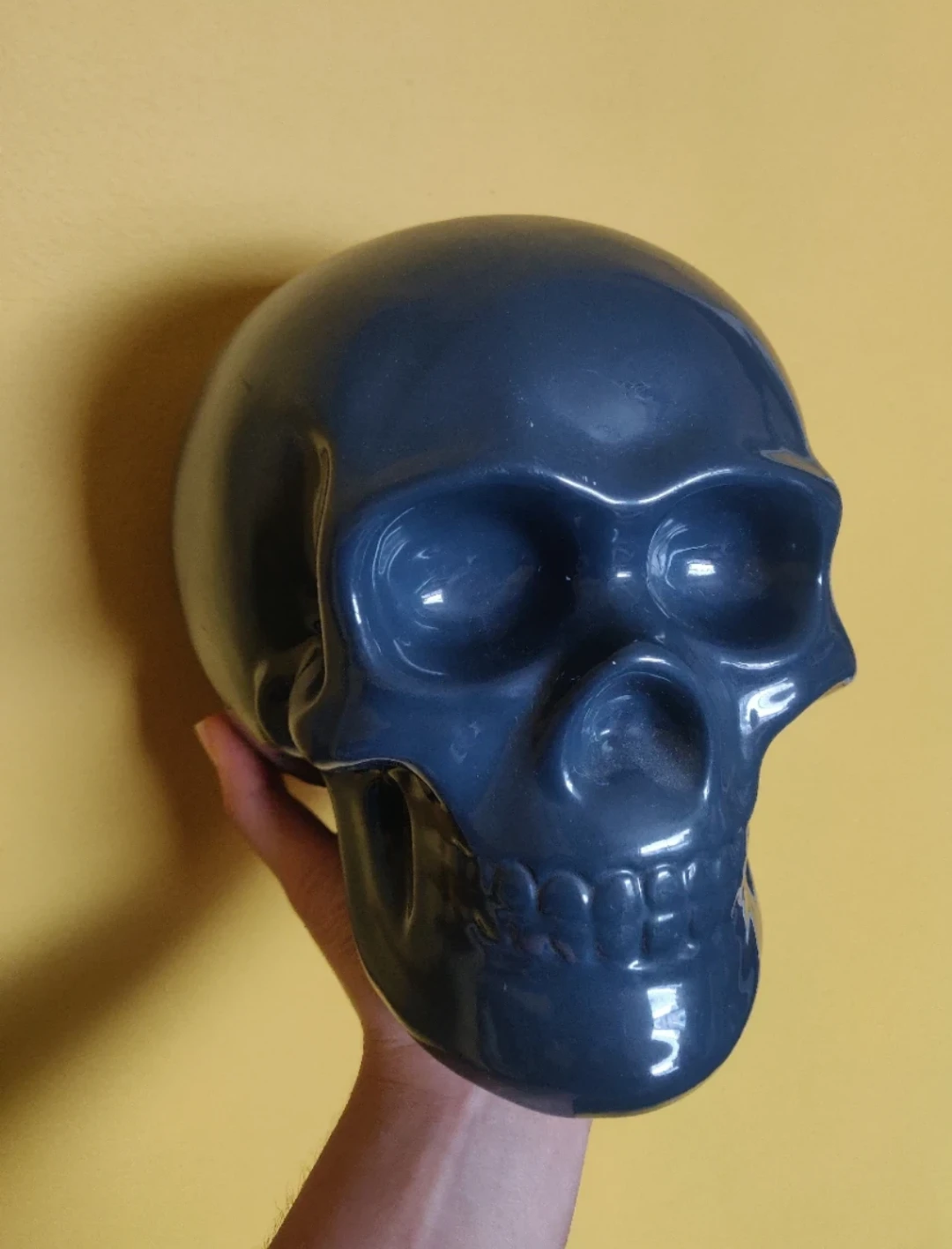 Ceramic Skull Coin Bank