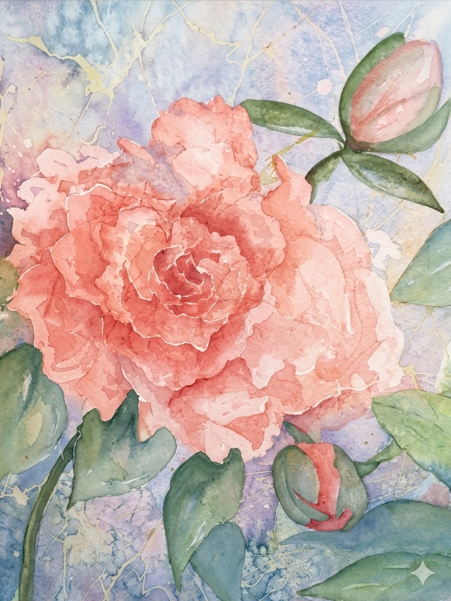 Original Framed Peonies Watercolor Painting by Helena (2000) - photo 2