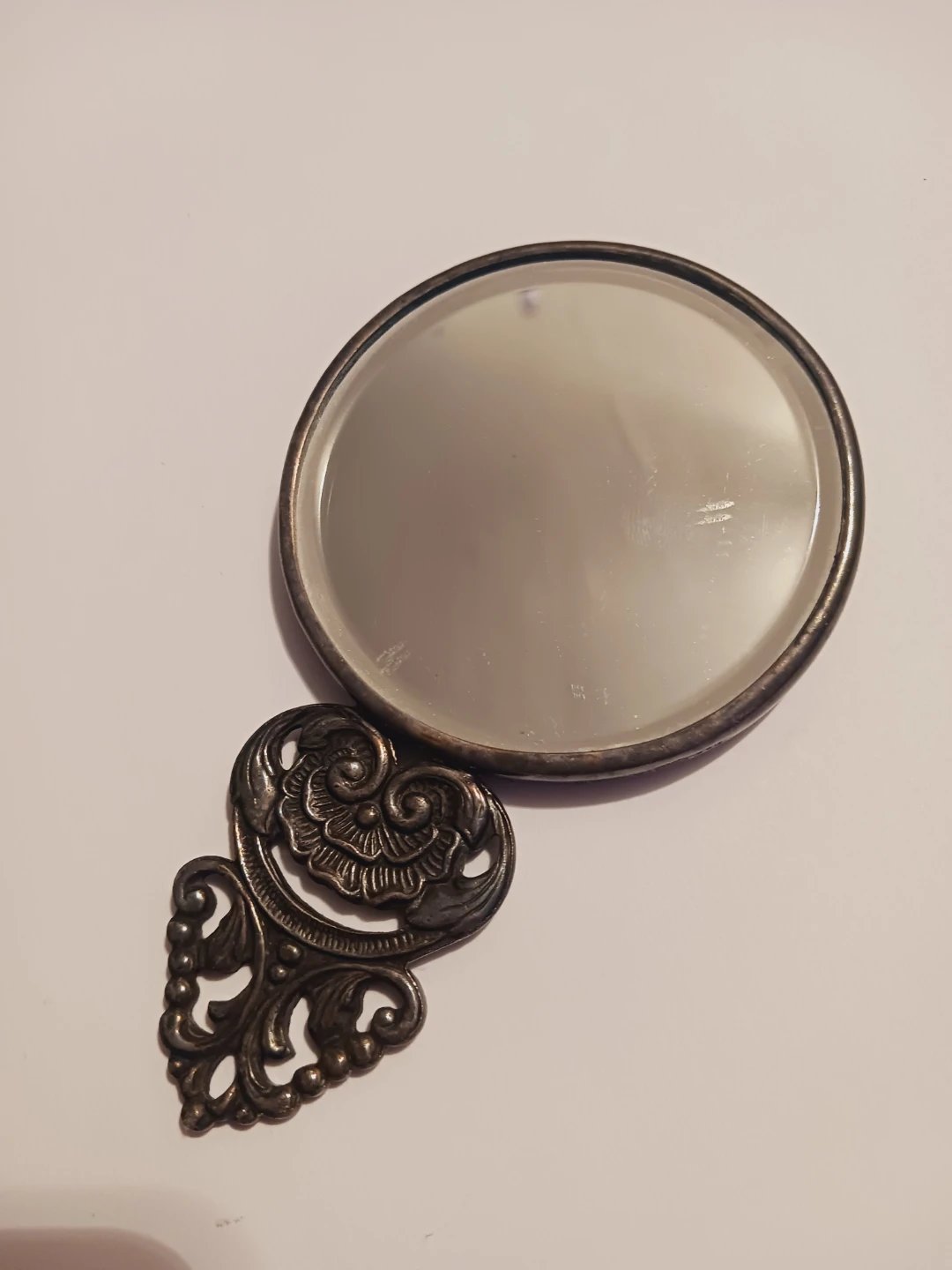 Gorgeous Vintage Ornate Danish Hand-held Mirror - photo 3