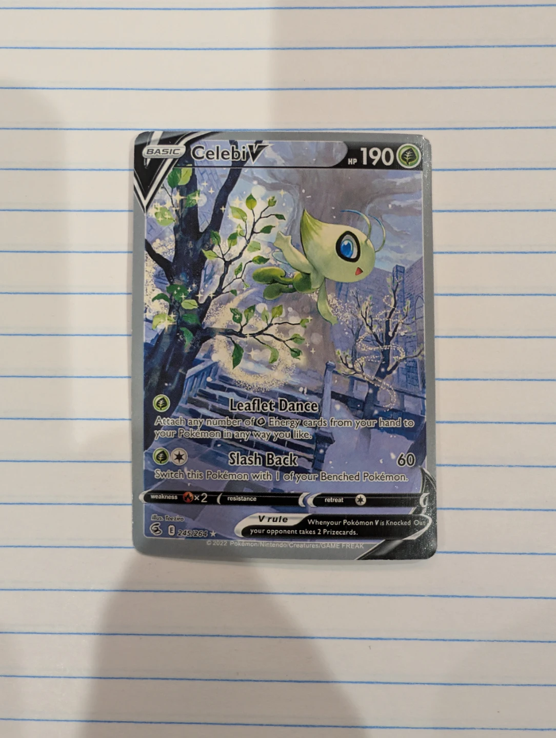 Celebi V Alternate Full Art SWSH 08 : Fusion Strike