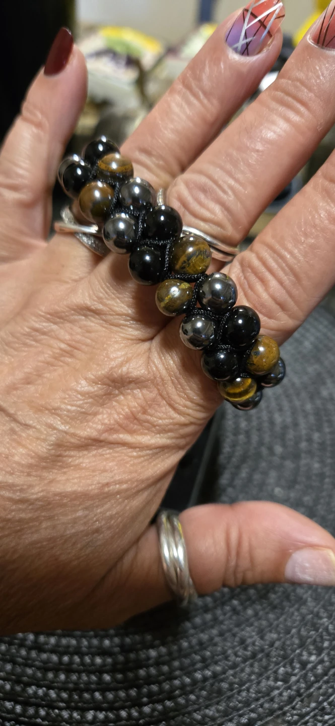 Tiger Eye and Hematite Beaded Bracelet - photo 3