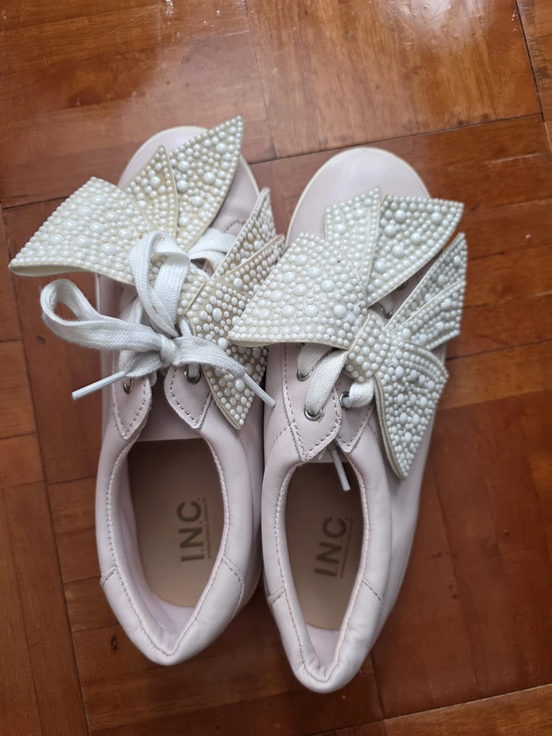 I.N.C. Blush Pink Bow Sneakers