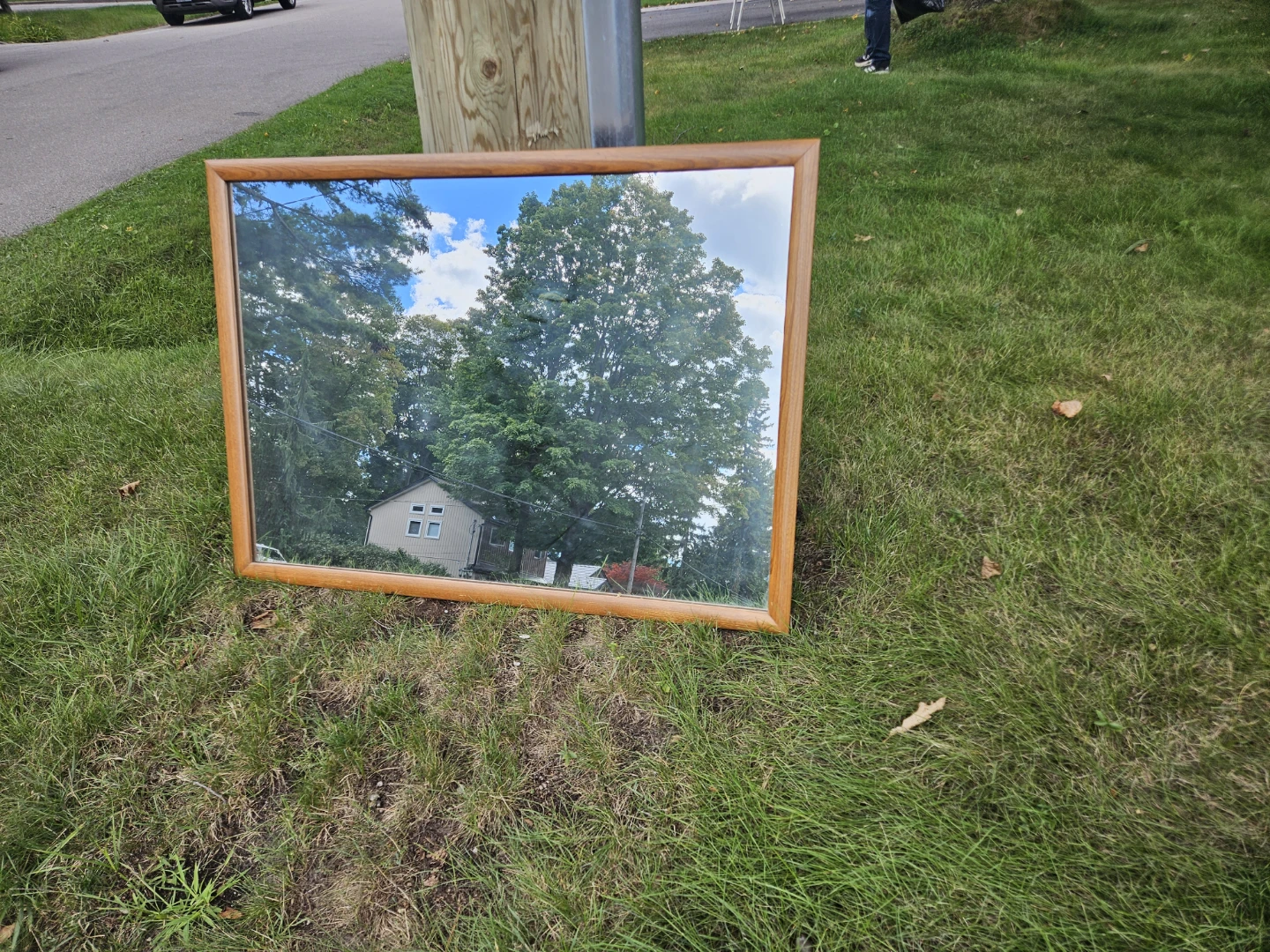 Wooden Framed Wall Mirror - photo 2