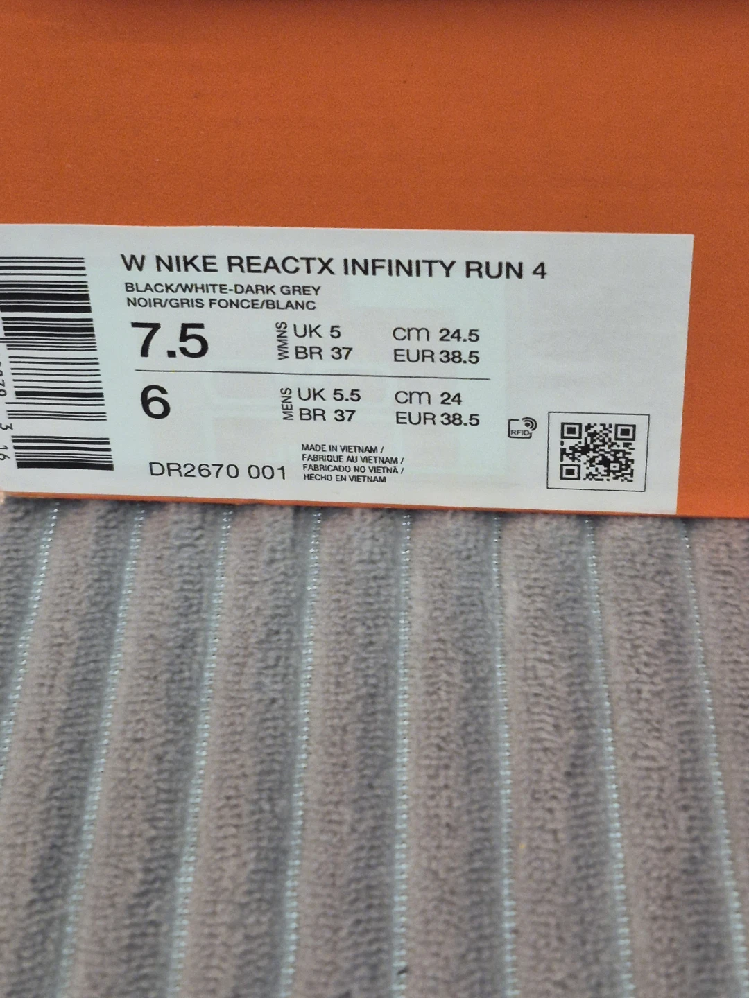 BNIB)Nike 7.5 ReactX Infinity Run 4 Women's Running Shoes - photo 5