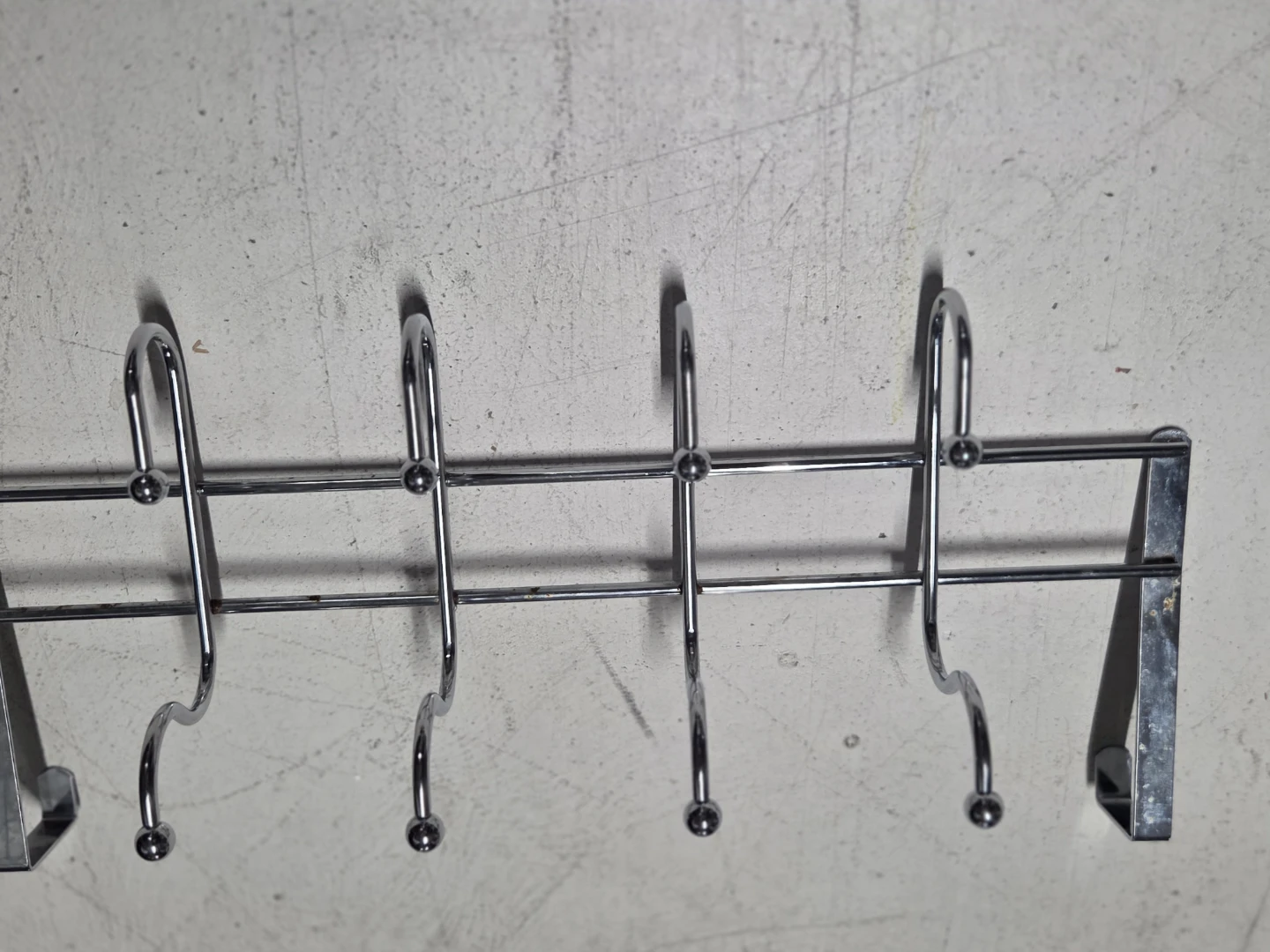 Chrome Over-the-Door Hook Rack