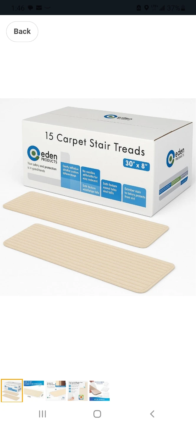 EdenProducts Non Slip Carpet Stair Treads