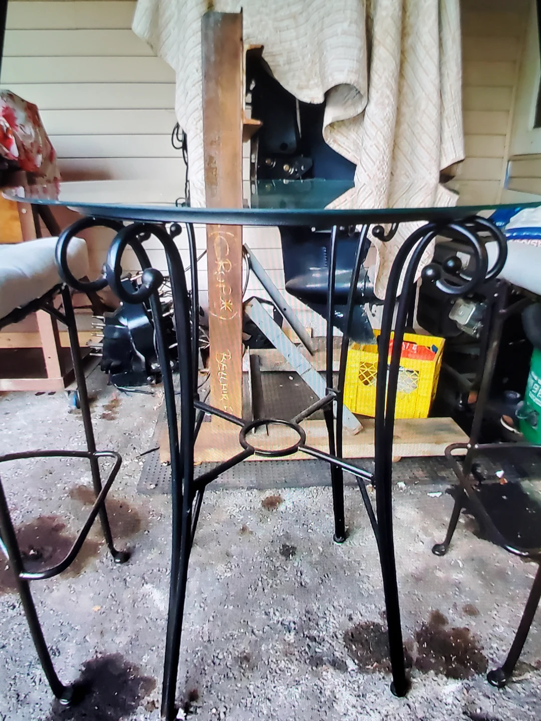 Wrought iron Bistro set with 2 chairs - photo 2