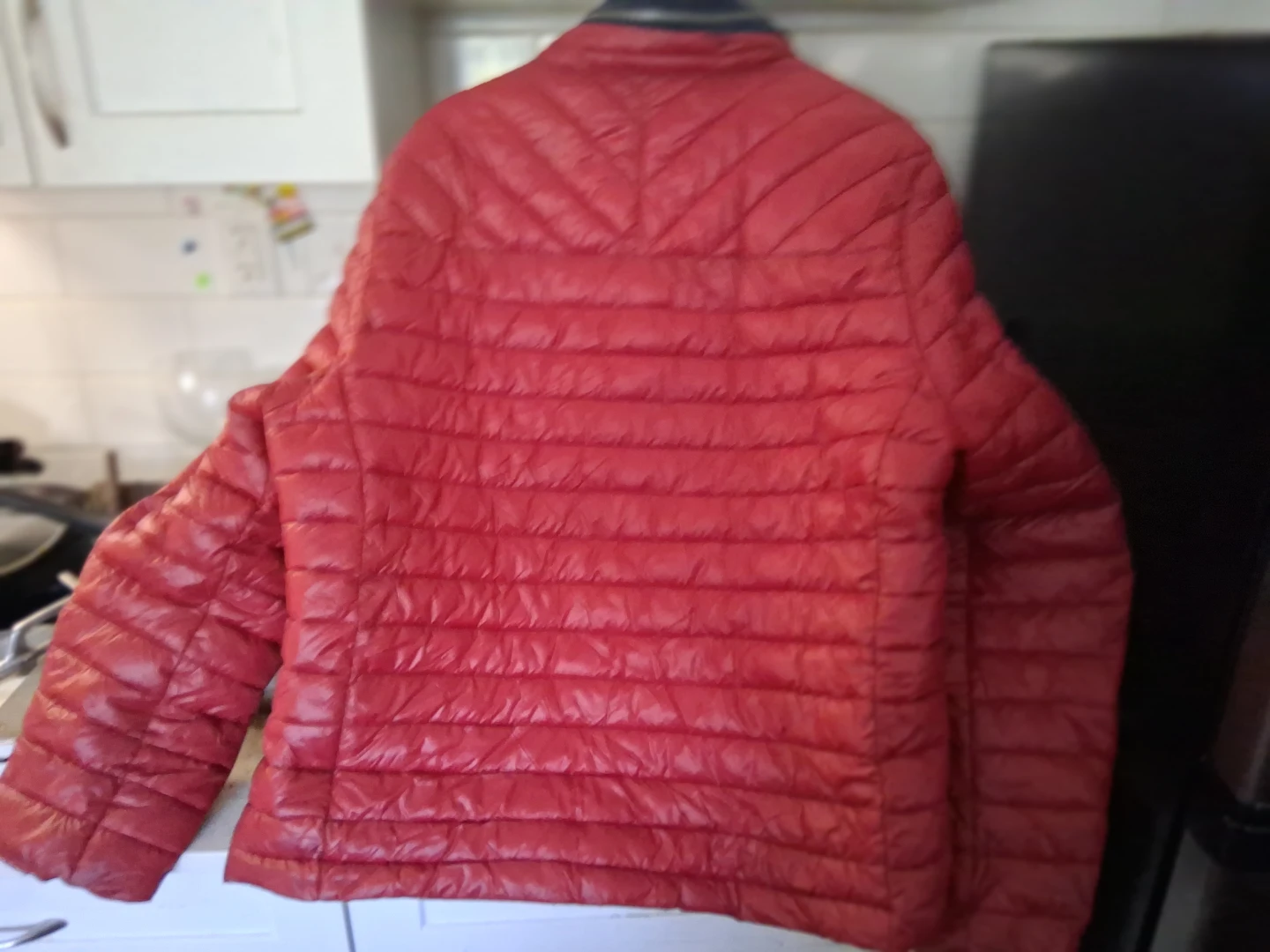 Red Quilted Puffer Jacket - photo 2