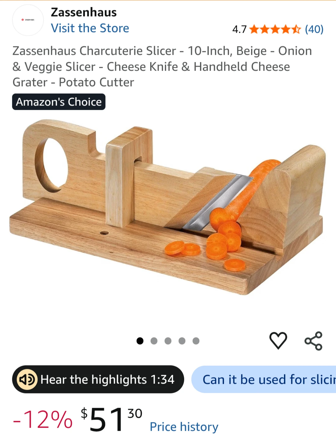 Wooden TOOL bread, sausage, vegetables Slicer stainless steel - photo 4
