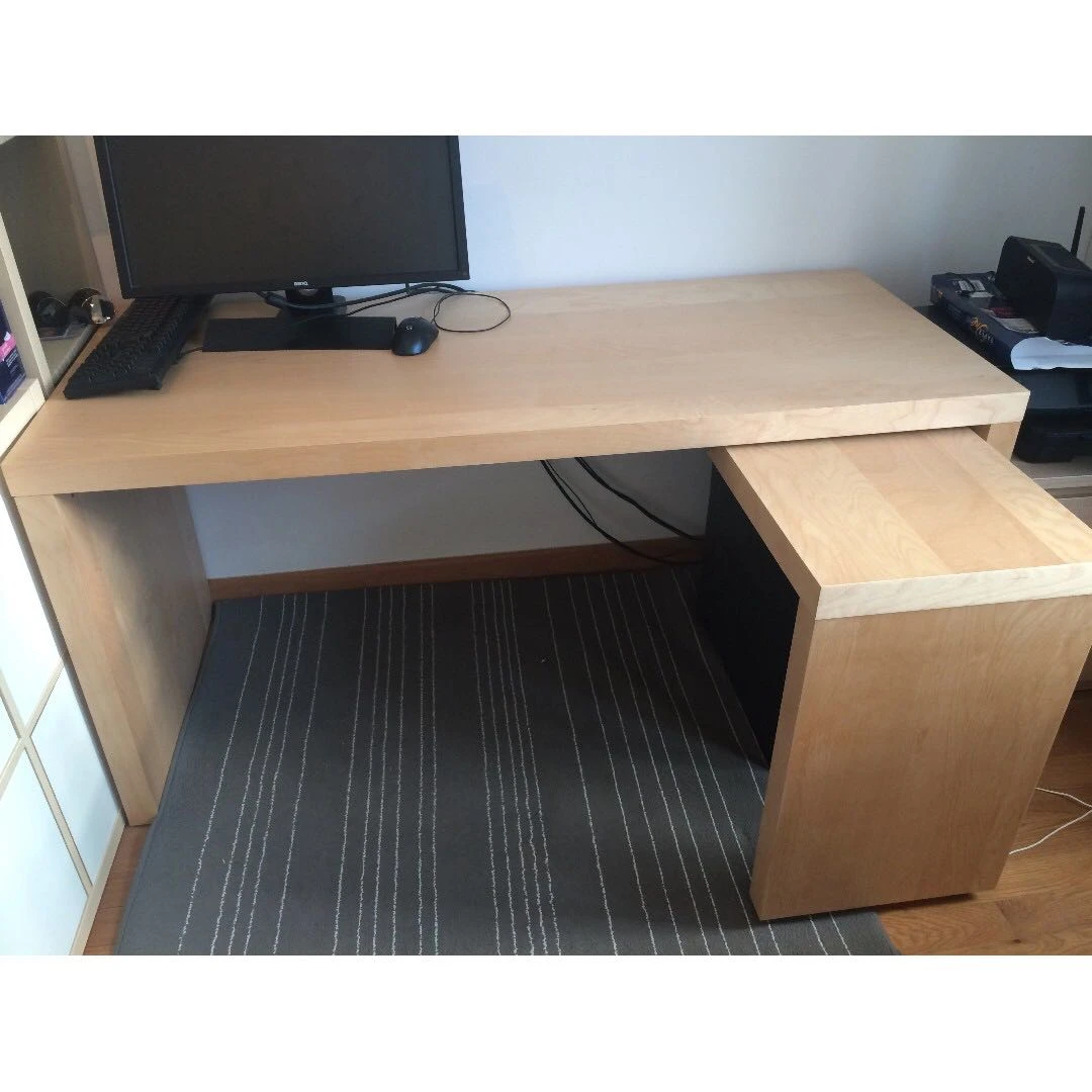 IKEA MICKE Desk with Add-on Unit