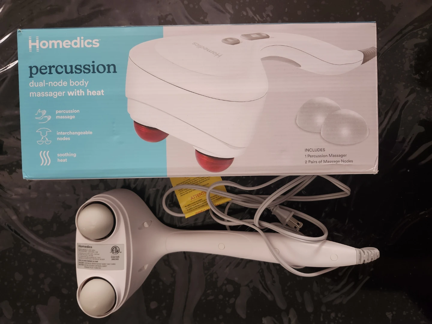 HoMedics Percussion Dual-Node Body Massager with Heat