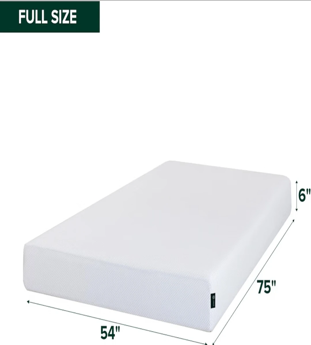 ZINUS 6 Inch Green Tea Cooling Gel Memory Foam Mattress