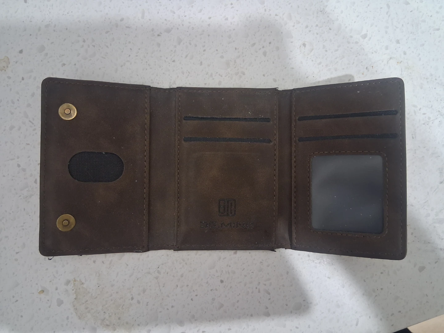 DG.MING brown tri-fold leather wallet - photo 2