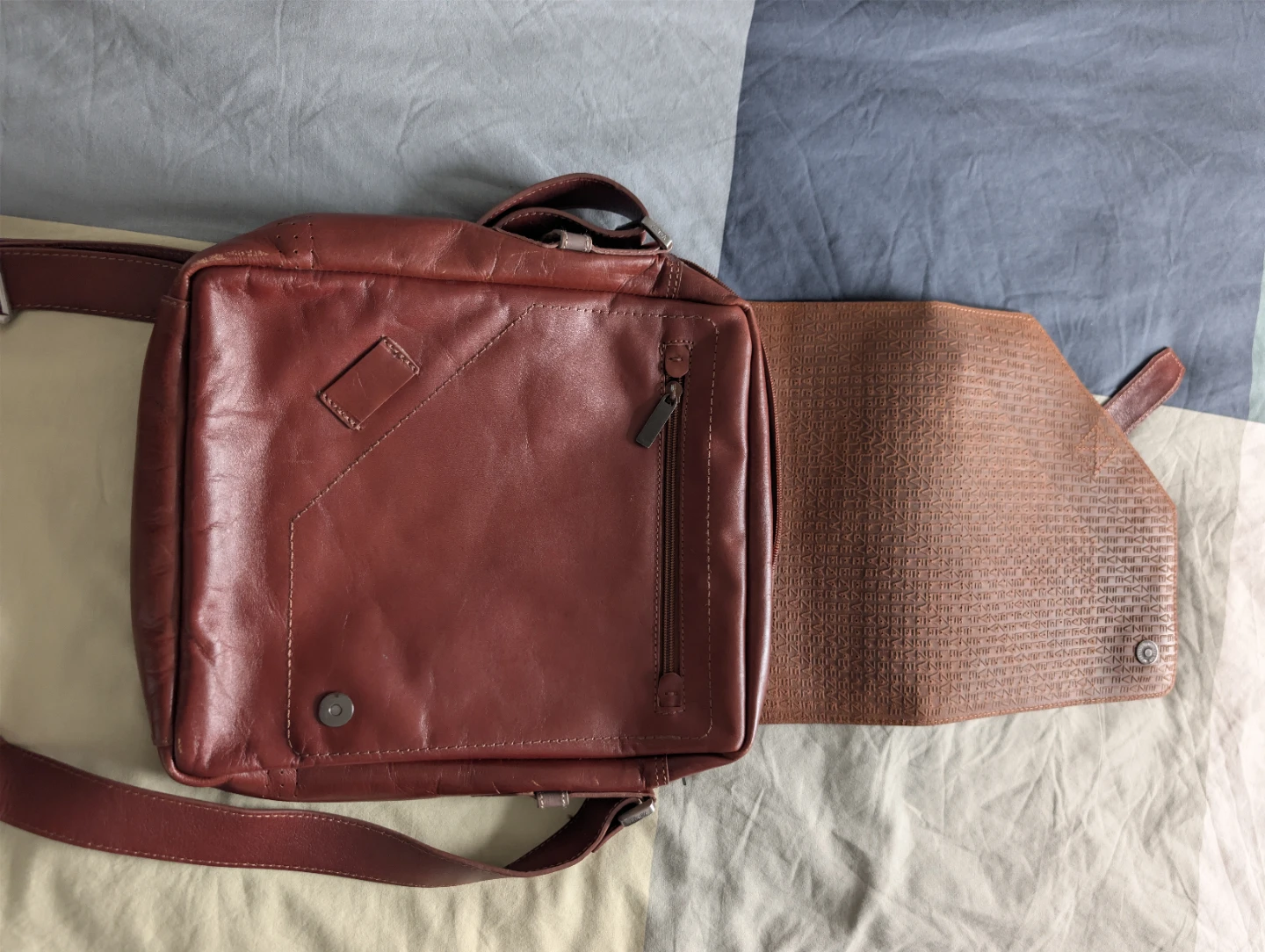 Velez Brown Leather Crossbody Messenger Bag - photo 5