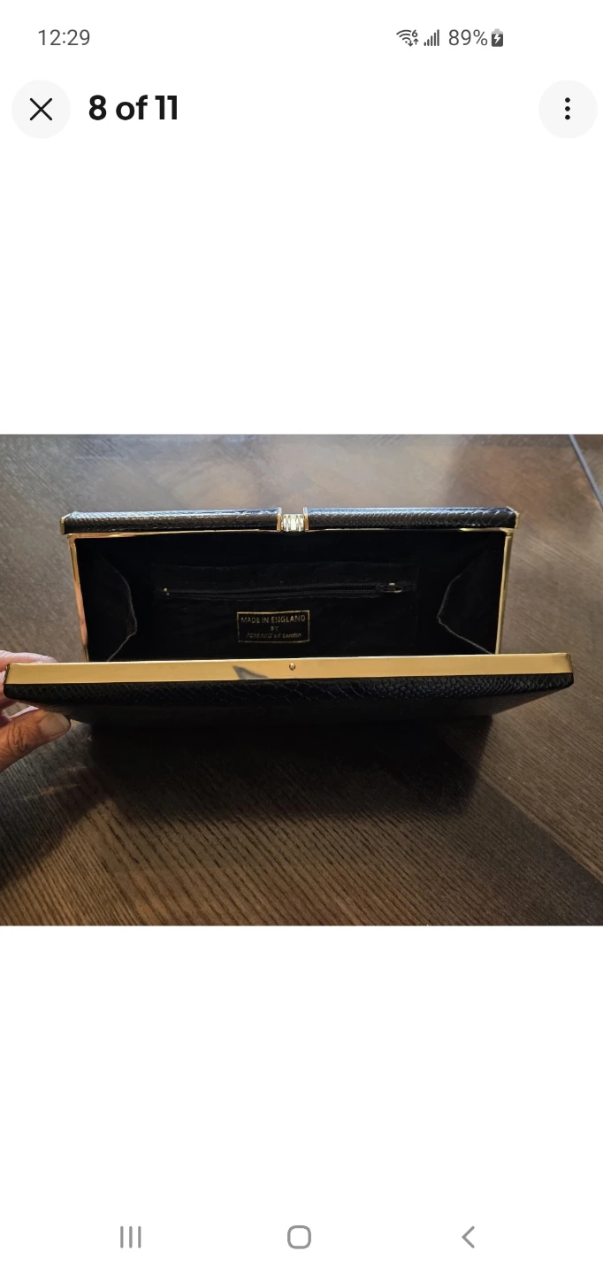 Beautiful Persaud of London 1960s  Snakeskin Clutch Purse - photo 3