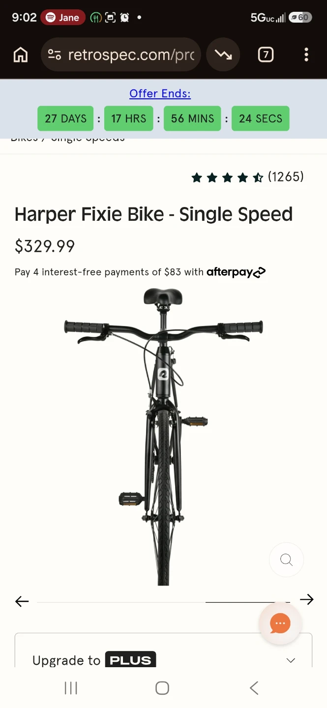 Single speed/fixed gear 54" Retrospec Harper Bicycle - photo 5