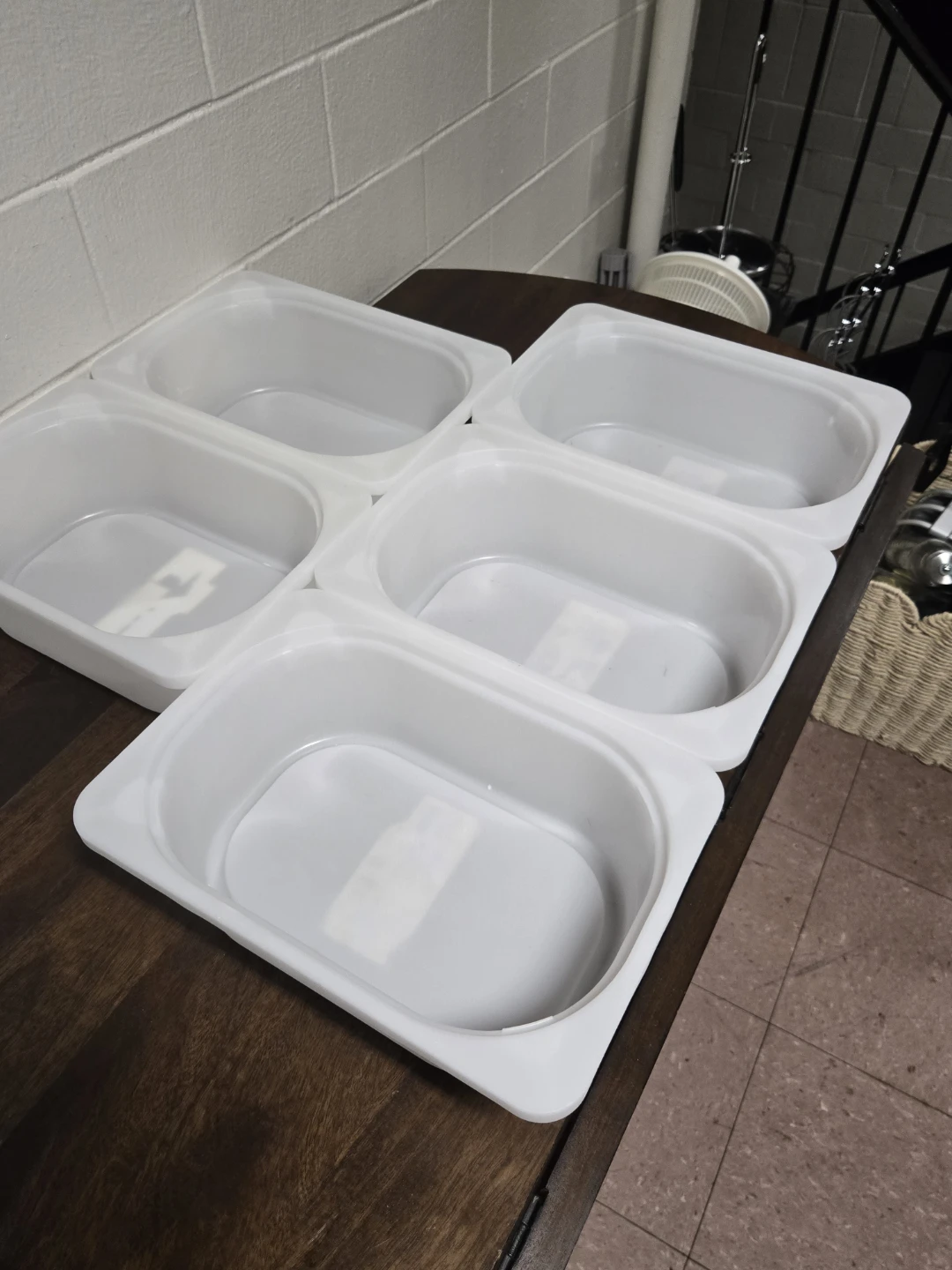 5-Piece Matching IKEA TROFAST White Plastic Storage Box Bins Lot