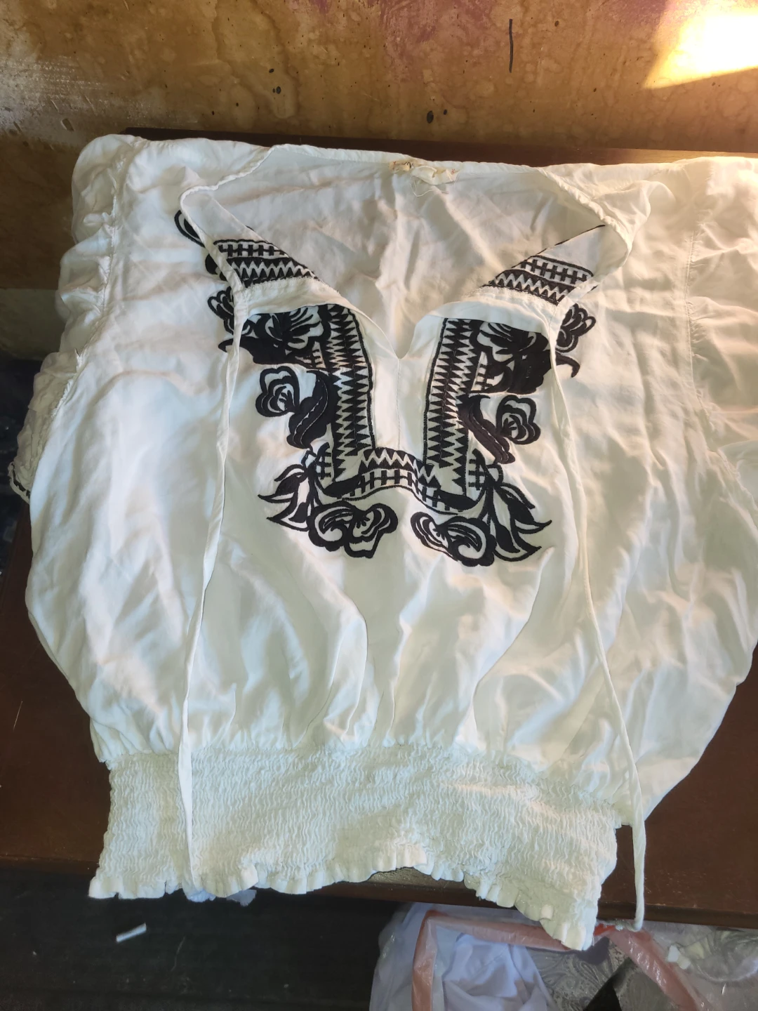 White Embroidered Blouse