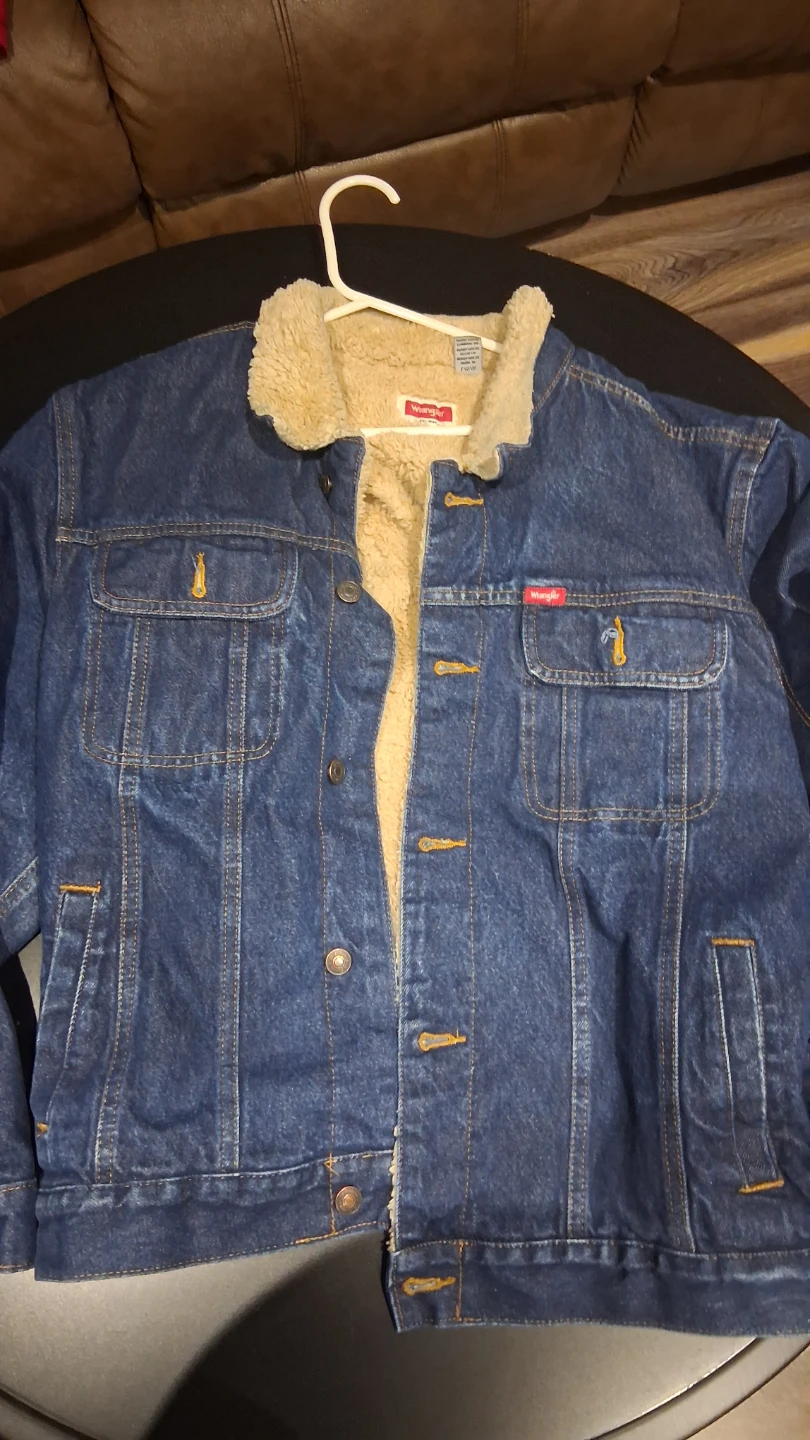 Wrangler Sherpa Lined Denim Jacket size L