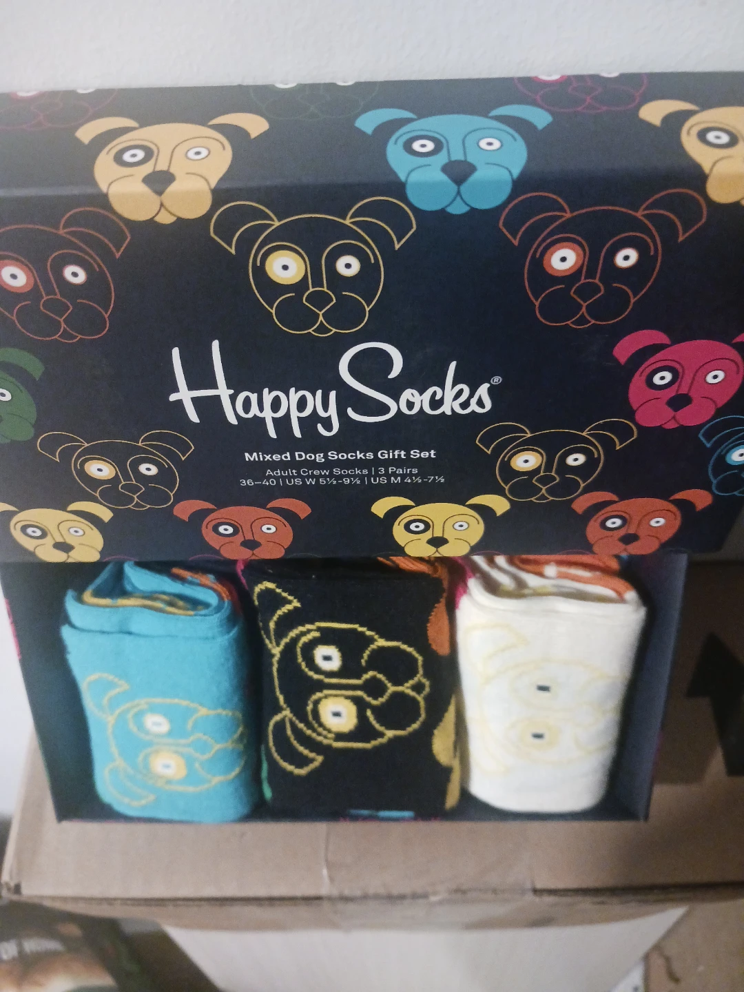 Happy Socks Mixed Dog Socks Gift Set - 3 Pairs - photo 2