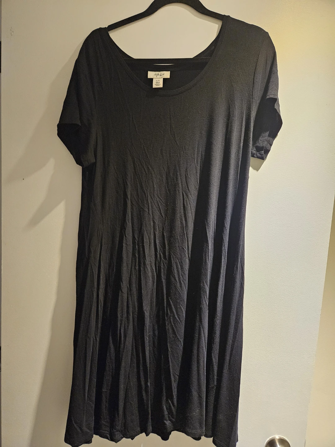 Style & Co. black short sleeve dress