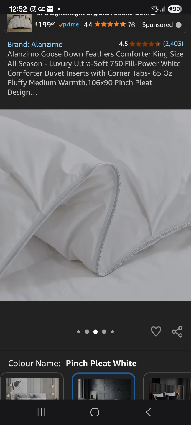 Goose Down Feathers Comforter Queen/ King Size 106"×90" NEW - photo 4
