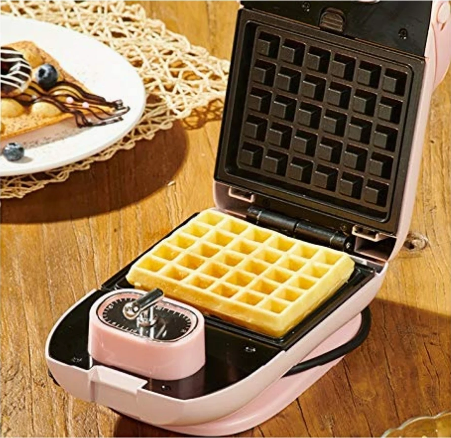 🏈 Pink Portable Sandwich and Waffle Maker - photo 2