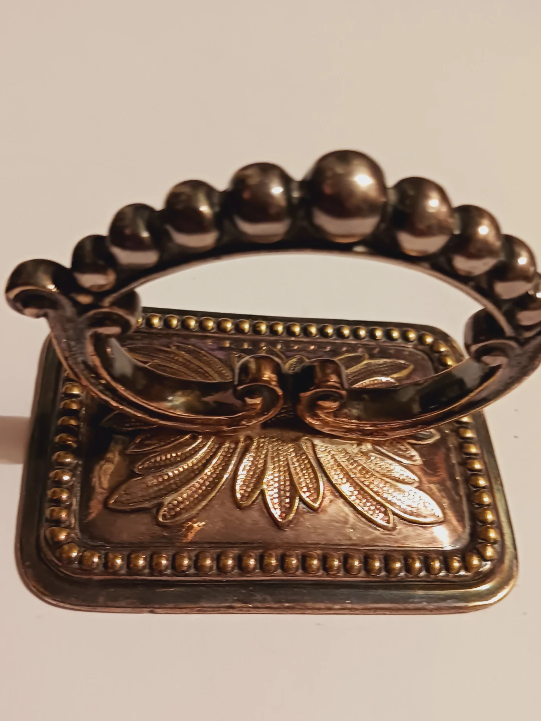 Vintage Ornate Metal Drawer Pull Handle - photo 2