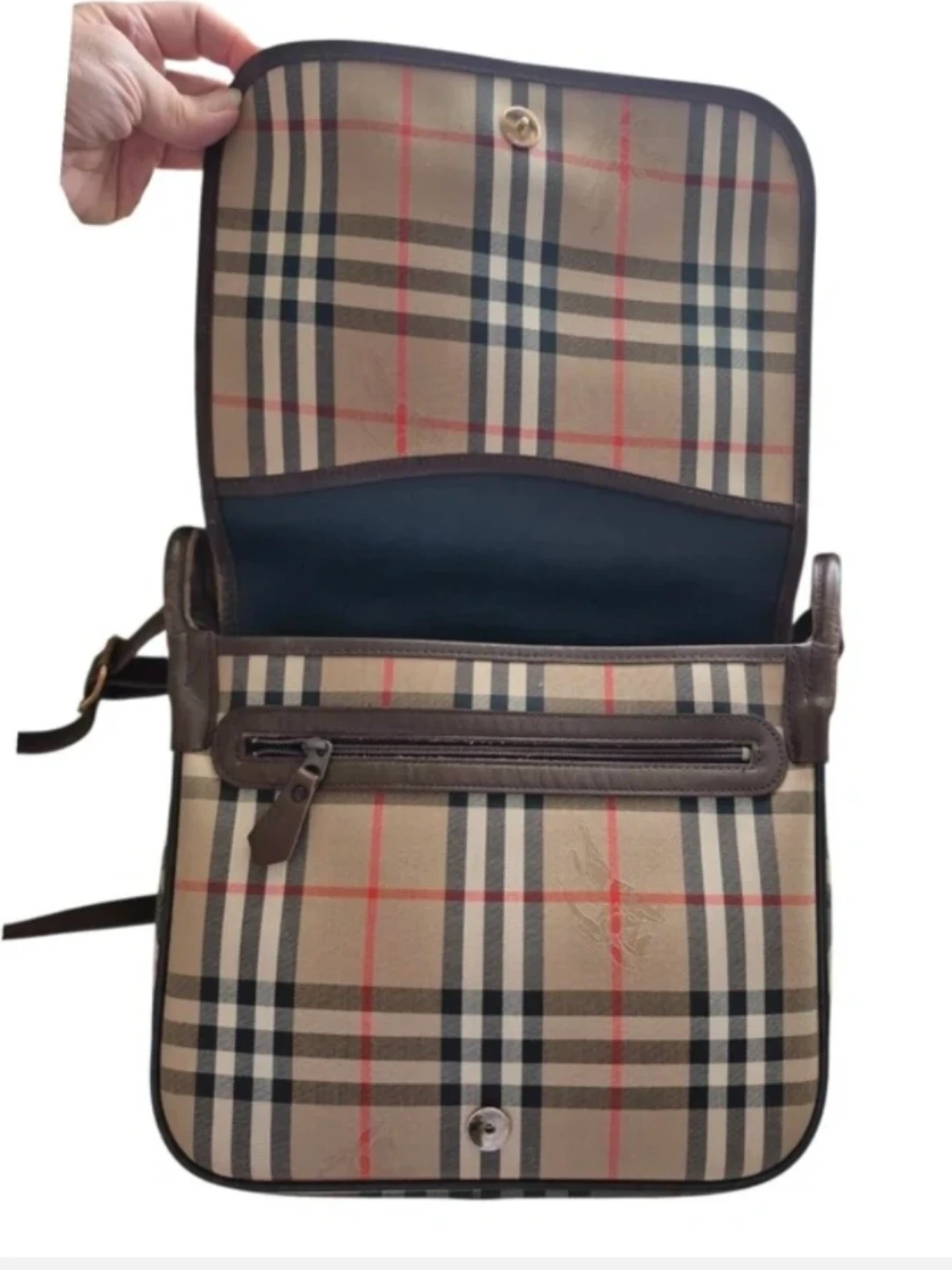 Vintage Burberrys Haymarket Check Pattern Shoulder Bag - photo 3