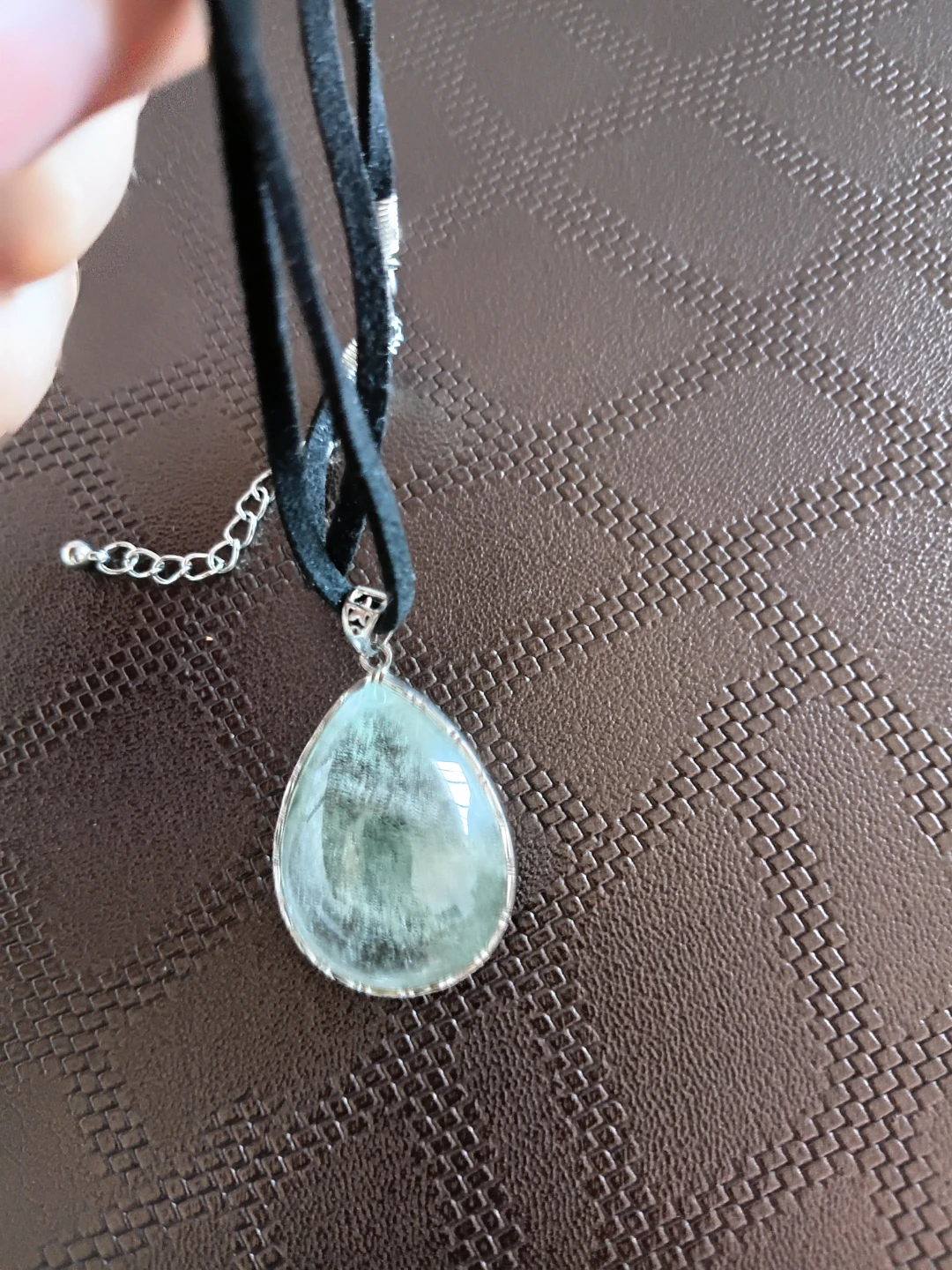 Teardrop Stone Pendant 925 Necklace