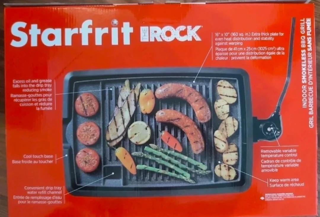 🏈 Starfrit The Rock Indoor Smokeless BBQ Grill - photo 2