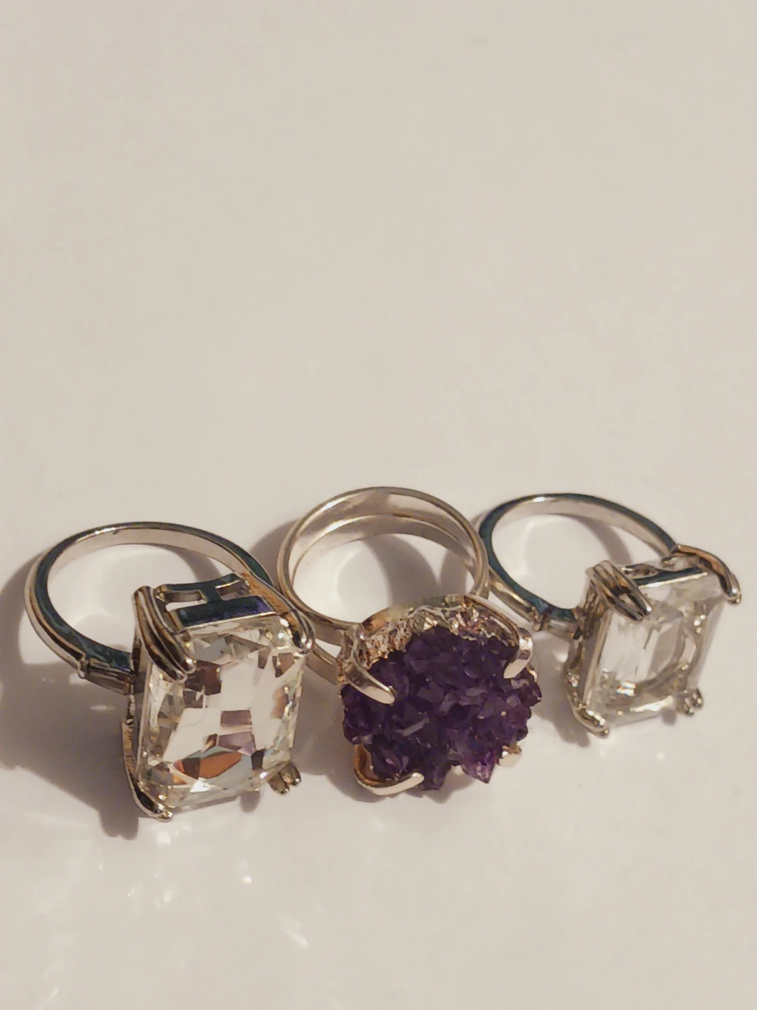 Lot of 3 Beautiful rings.  Sizes 6,7,8. - photo 2