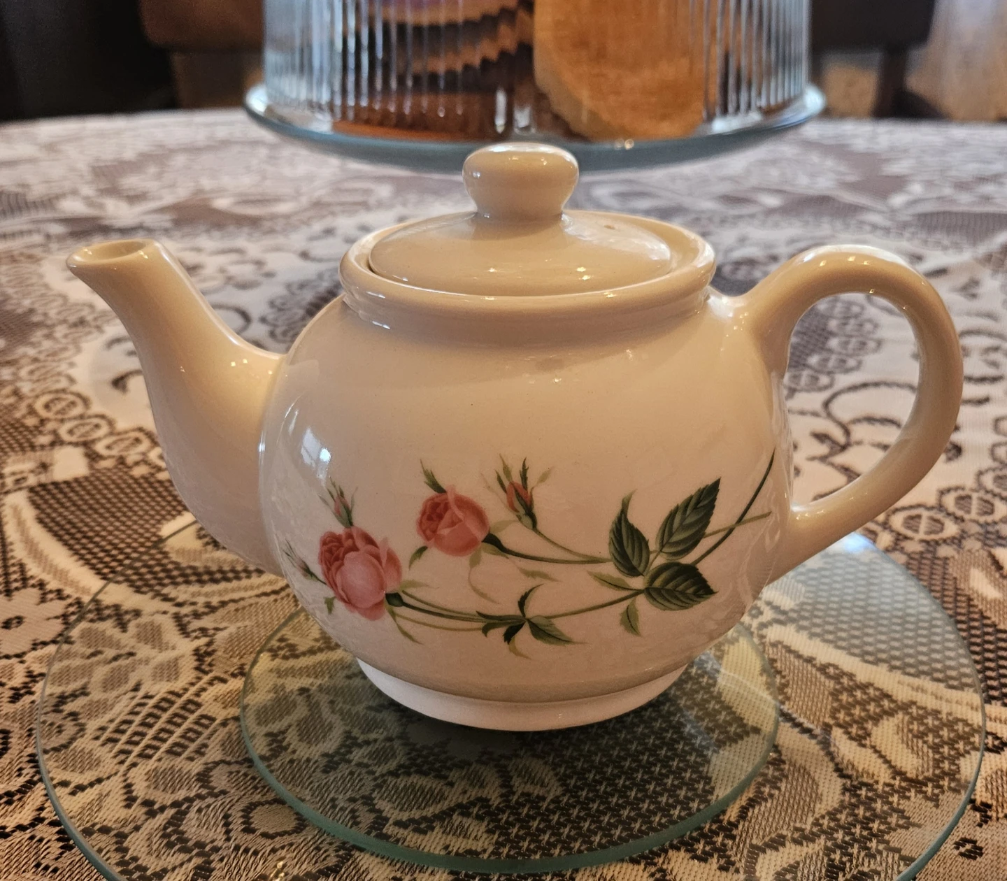 Vintage Christineholm Rose Porcelain Teapot 🫖