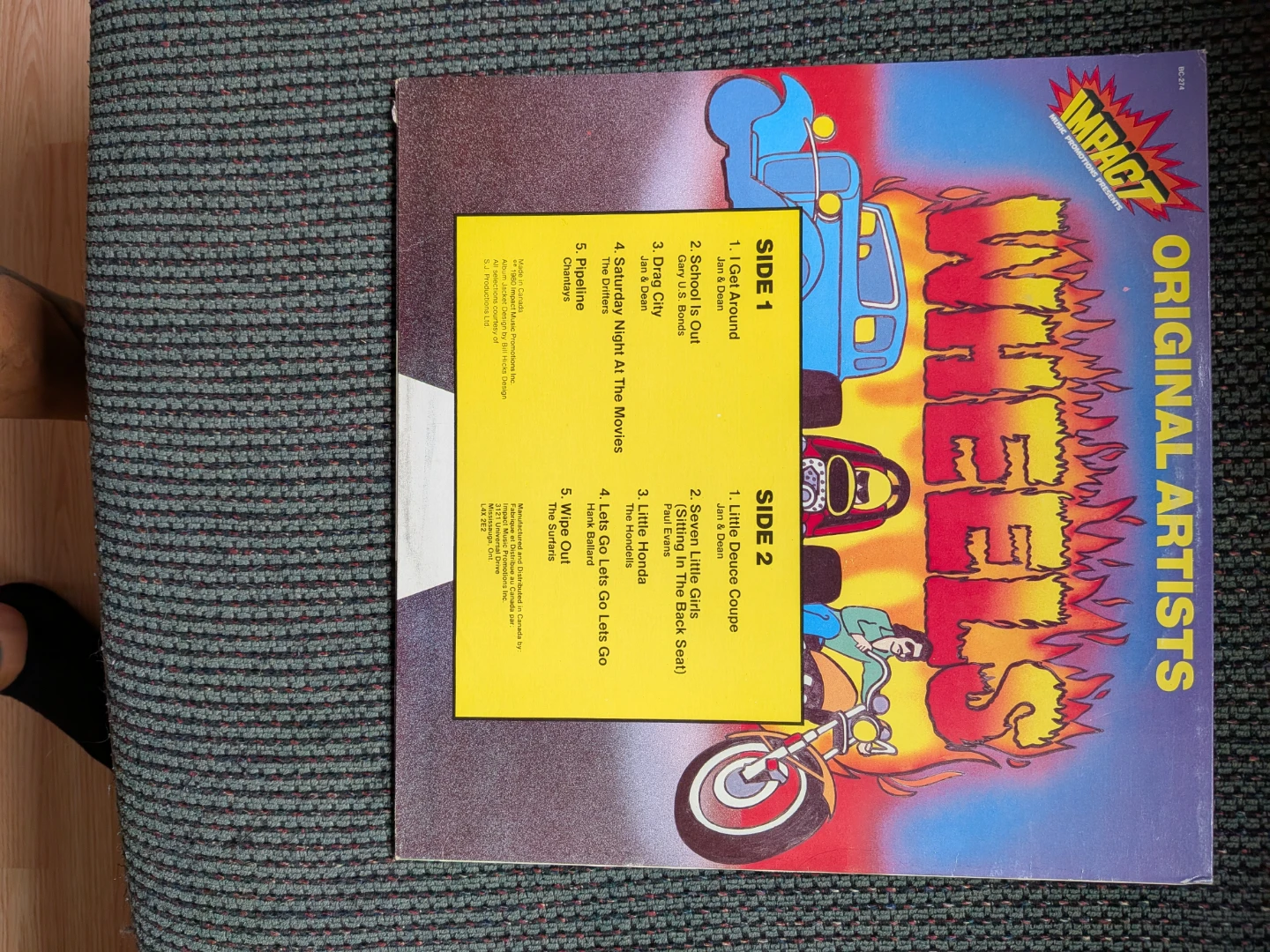 Wheels Original Artists Canadian Vinyl LP Impact BC 274 - photo 2