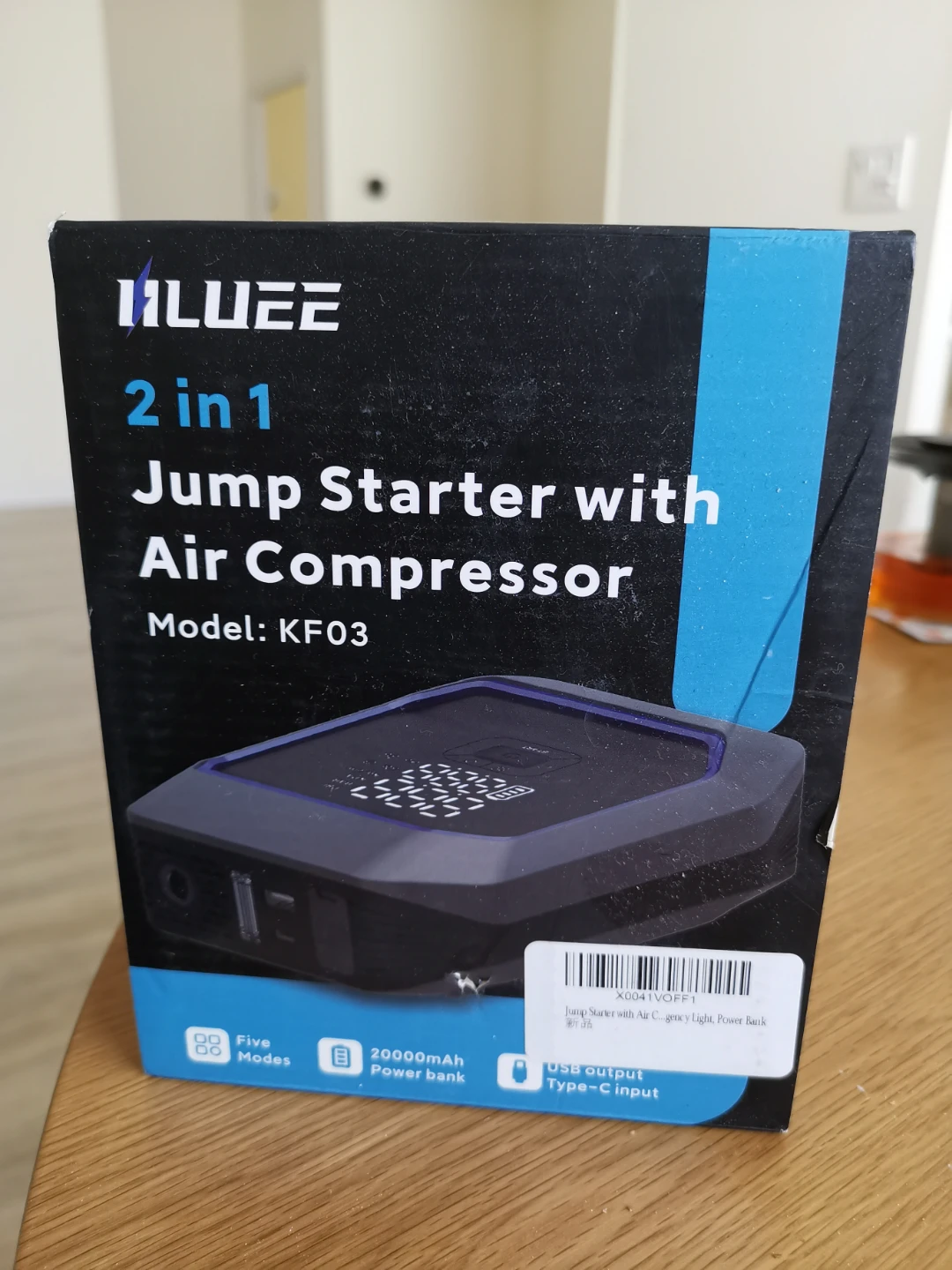 ILUEE 2 in 1 Jump Starter with Air Compressor Model KF03