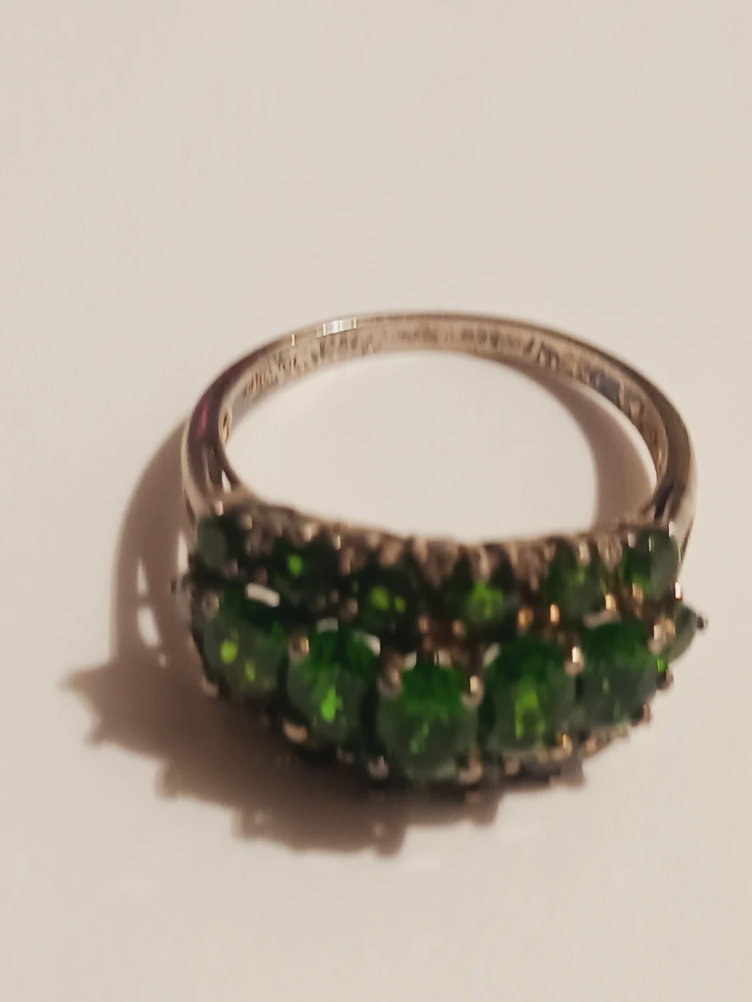 Sterling Silver 925 Green Gemstone Statement Ring.9. - photo 4