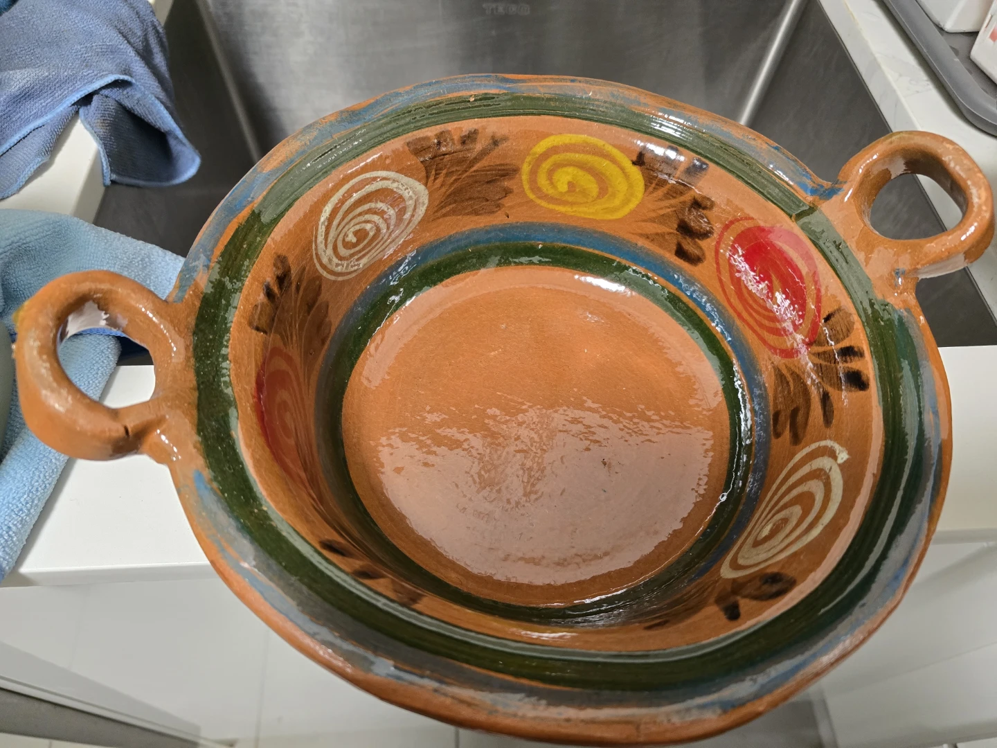 Two Traditional Mexican Clay Cazuelas $25 each - photo 2