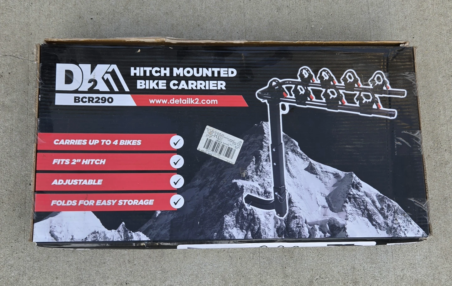 DK2 Hitch Mounted Bike Carrier - Up to 4 Bikes - BNIB
