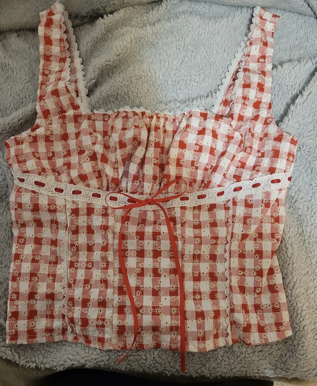 Red Gingham top - photo 3