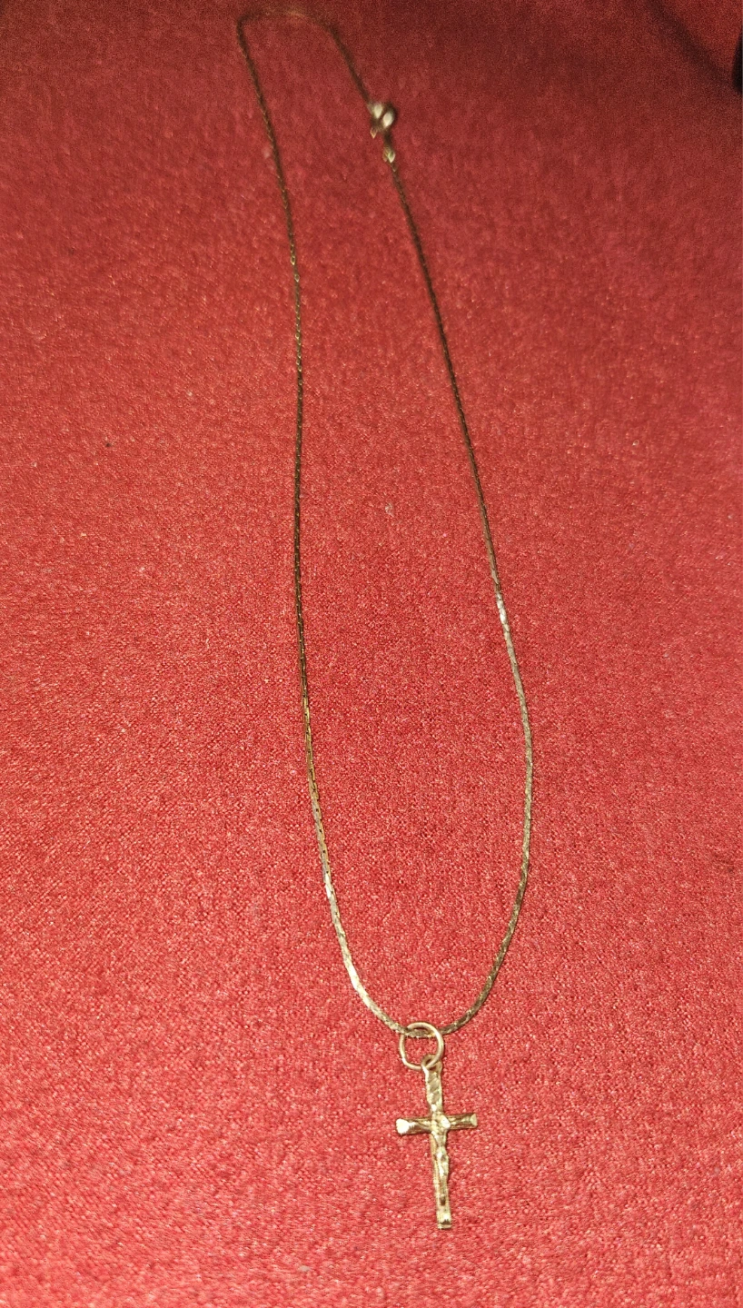 10K Gold Necklace, cross pendant - photo 3